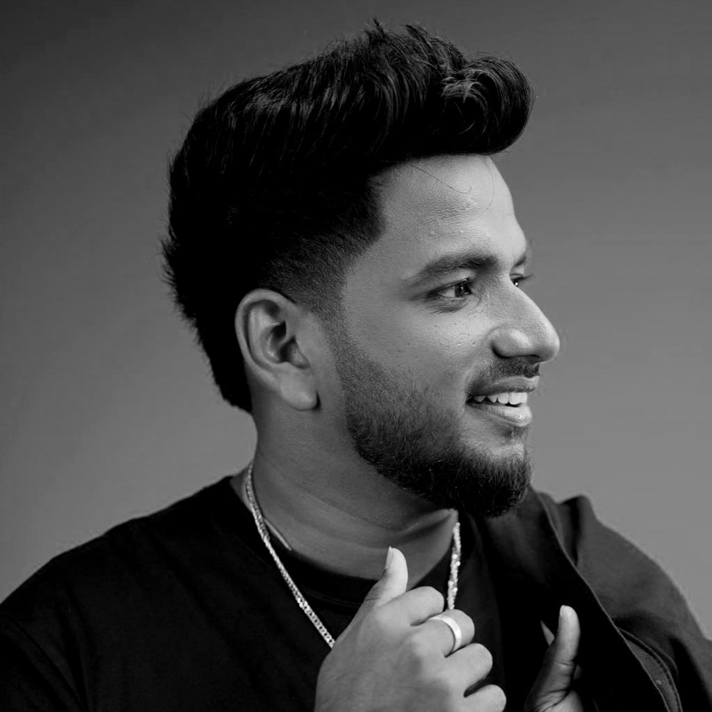 Black and white portrait